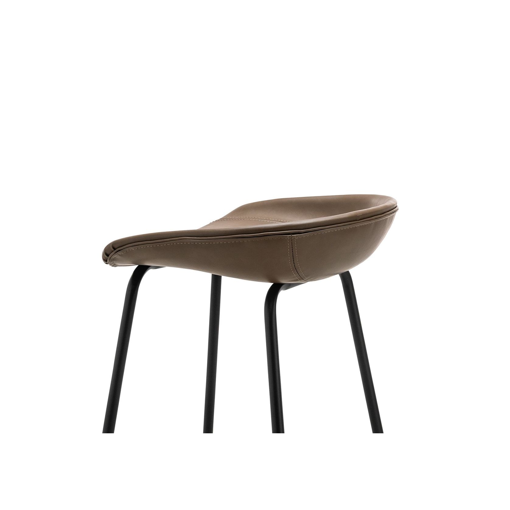 Brandon Vegan Leather Barstool | Set of 2 | Mocha Brown gallery detail image