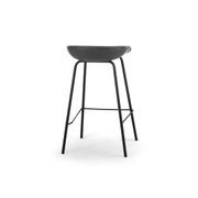 Brandon Vegan Leather Barstool | Set of 2 | Vintage Charcoal gallery detail image