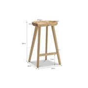 Moku Solid Ashwood Oak Tractor Seat Barstool | Set of 2 | Natural gallery detail image
