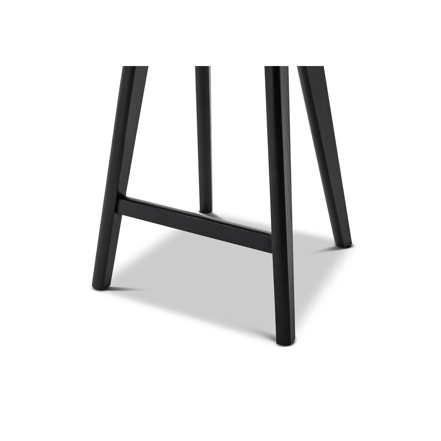 Moku Solid Ashwood Oak Tractor Seat Barstool | Set of 2 | Black gallery detail image