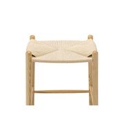 Arche Solid Ashwood Woven Cord Barstool | Natural gallery detail image