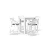 Santorini Outdoor Square Table w/4x Kansas Bar Stools gallery detail image
