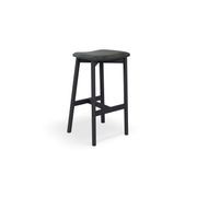 Andi Stool - Black - Backless with Pad - 66cm Seat Height Charcoal Fabric Seat Pad gallery detail image