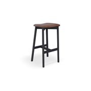 Andi Stool - Black - Backless with Pad - 66cm Seat Height Charcoal Fabric Seat Pad gallery detail image