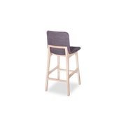 Ara Stool - Natural - Charcoal Fabric - 66cm Kitchen Seat height gallery detail image