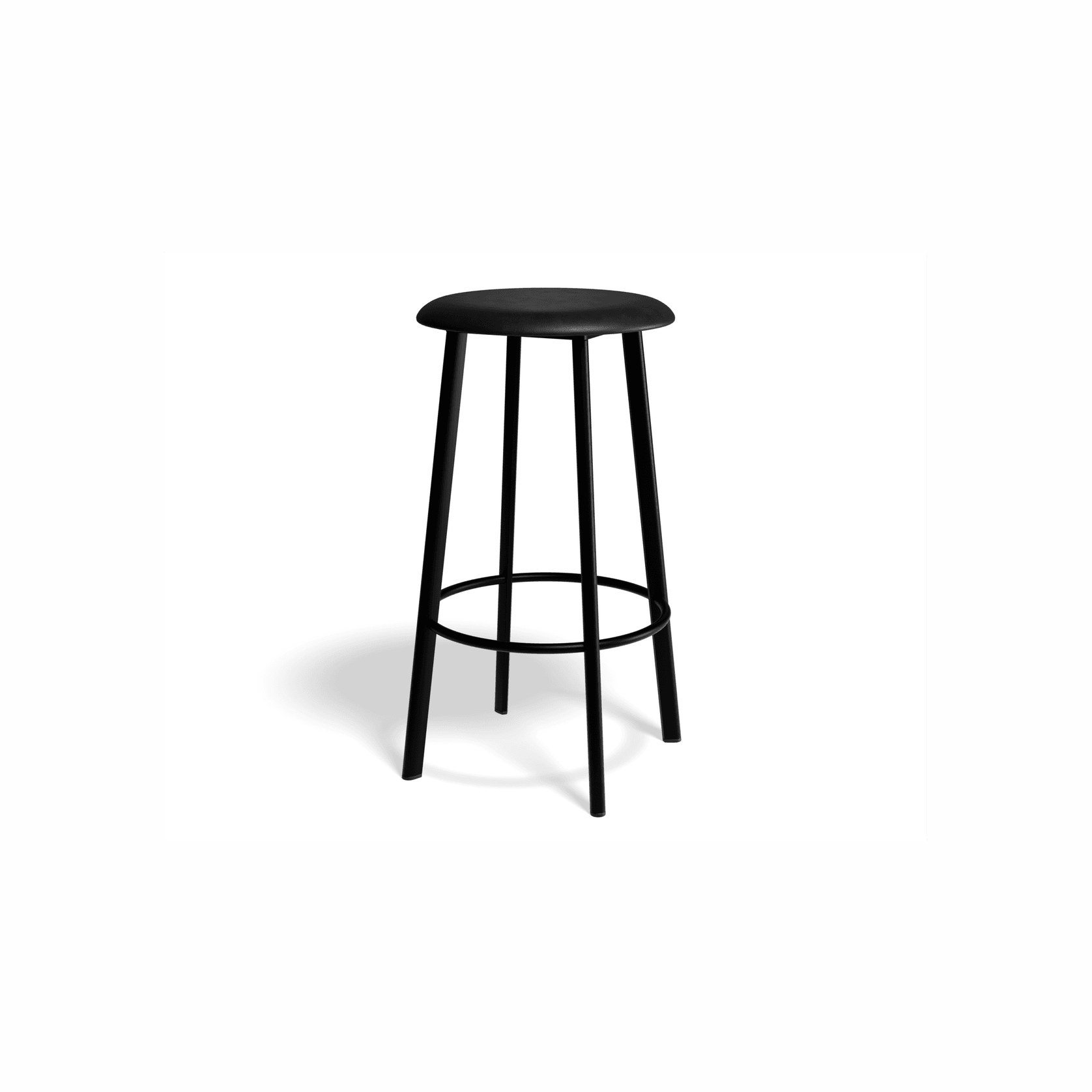 Atlas Bar Stool - Black with PU Pad Option gallery detail image