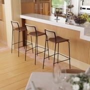 Rylie Stool Natural with Vegan Leather Seat gallery detail image