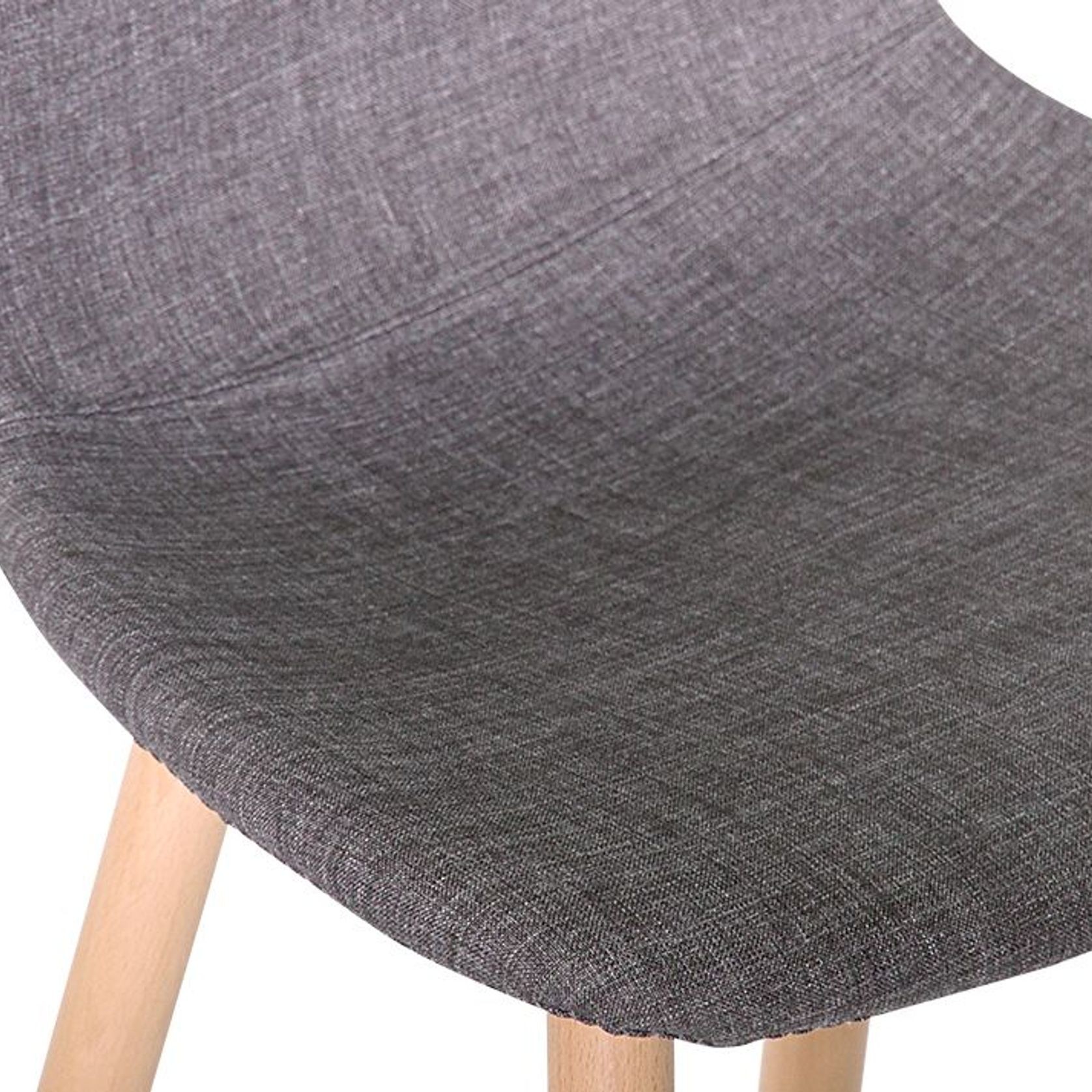 Ara Stool - Natural - Charcoal Fabric - 66cm Kitchen Seat height gallery detail image