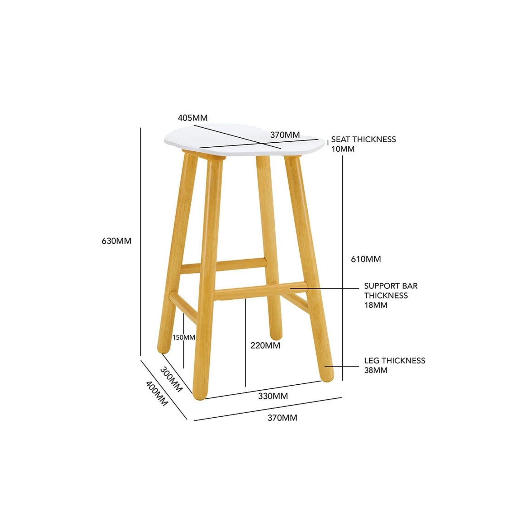 Hetty Counter Stool - Black Ash Veneer gallery detail image