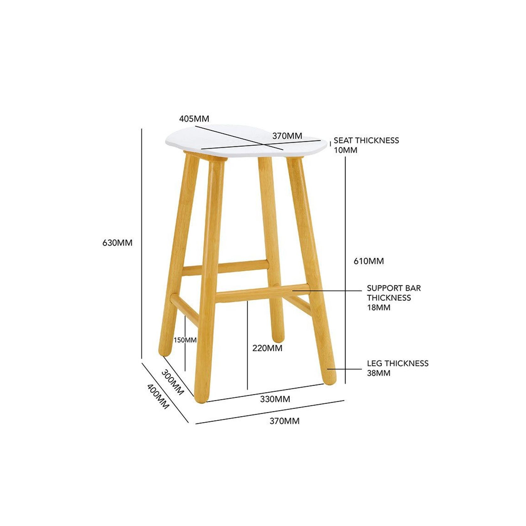 Hetty Counter Stool - Black Ash Veneer gallery detail image