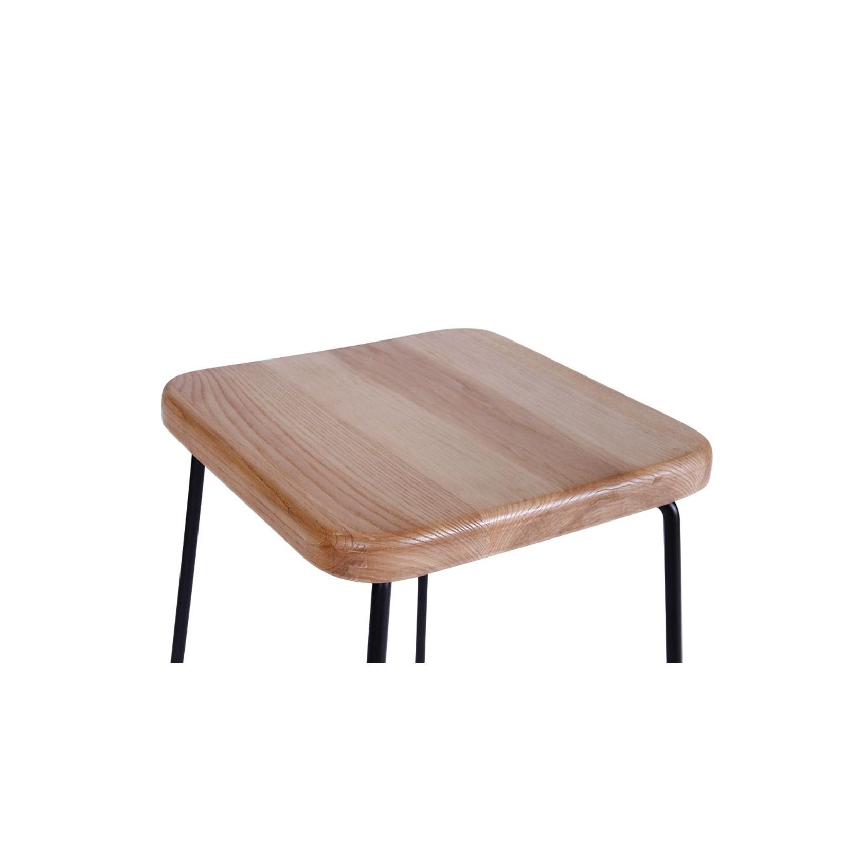 Hugo Low Stool -  Natural Seat - 46cm Square gallery detail image