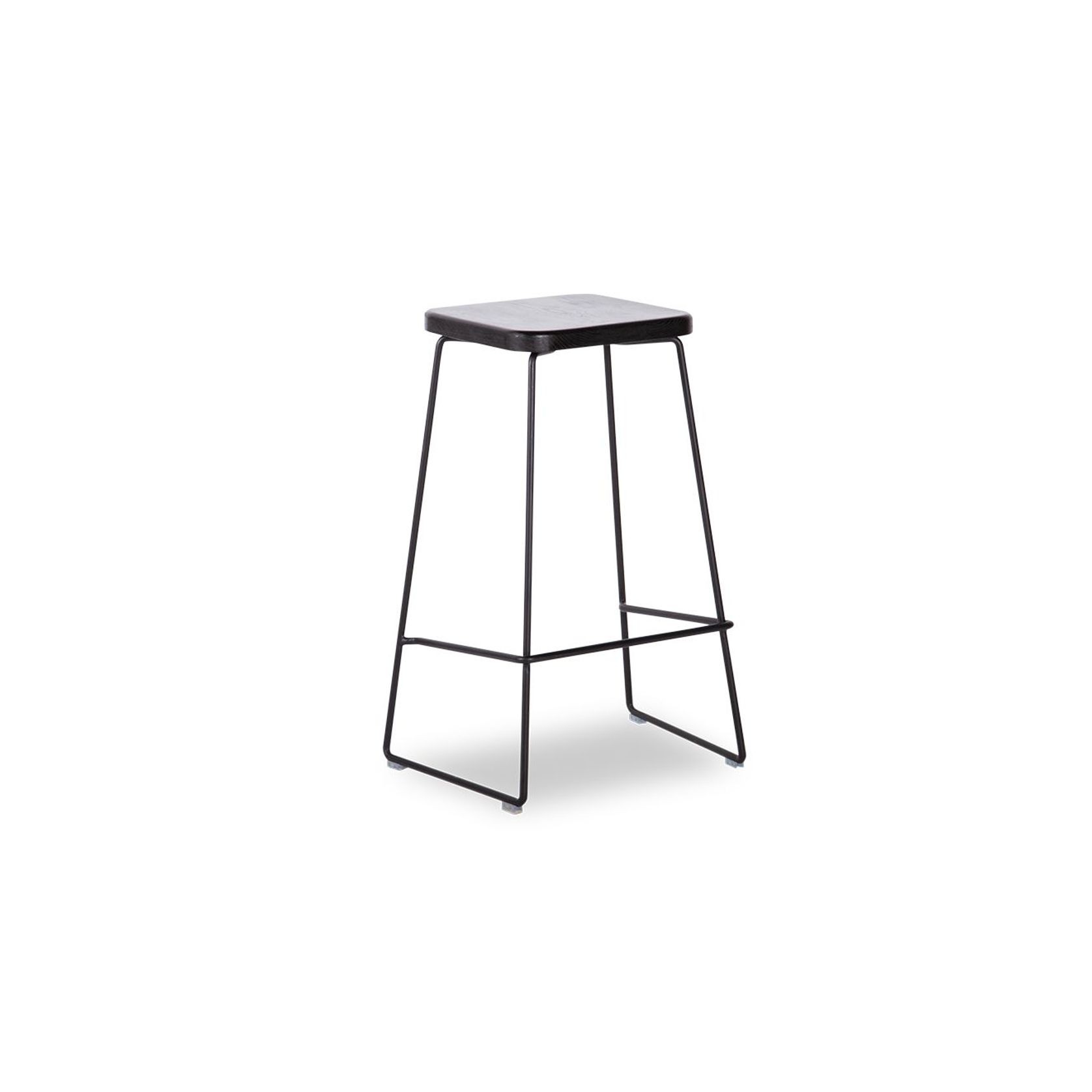 Hugo Bar Stool -  Black Seat - 78cm Round Seat gallery detail image