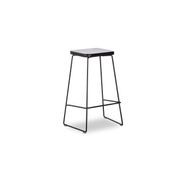 Hugo Bar Stool - Black Seat - 78cm Square Seat gallery detail image