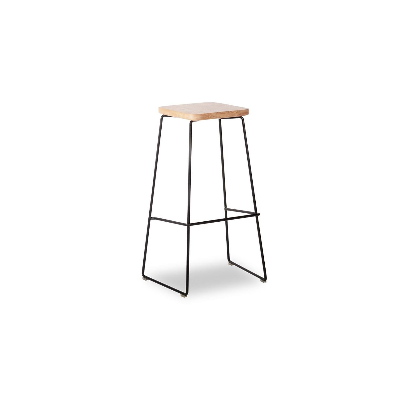 Hugo Bar Stool - Natural Seat - 78cm Square Seat gallery detail image