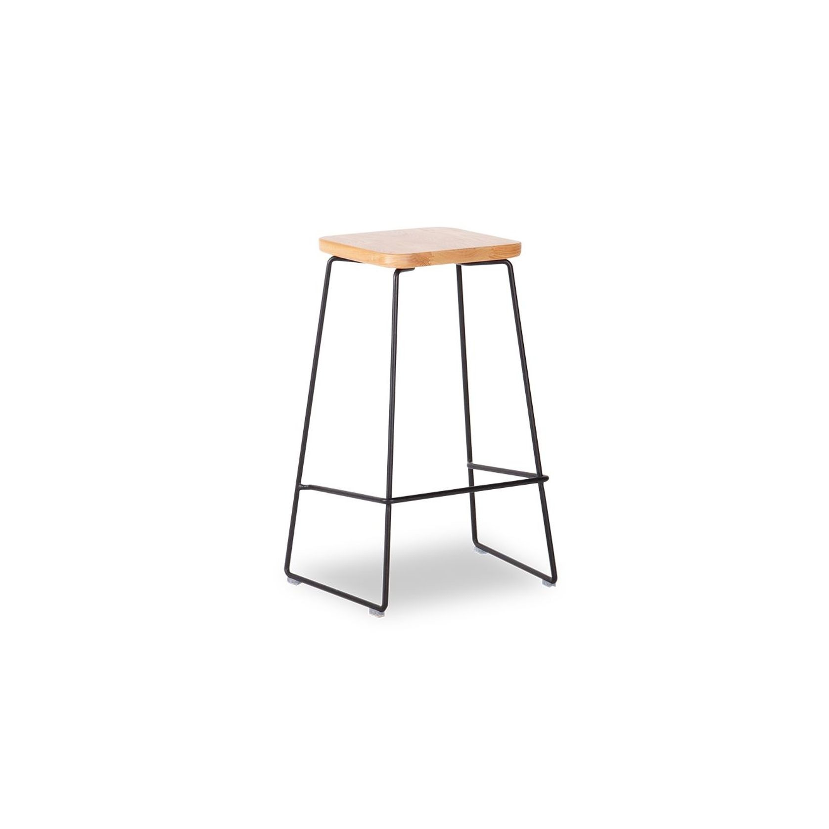 Hugo Bar Stool - Natural Seat - 78cm Square Seat gallery detail image