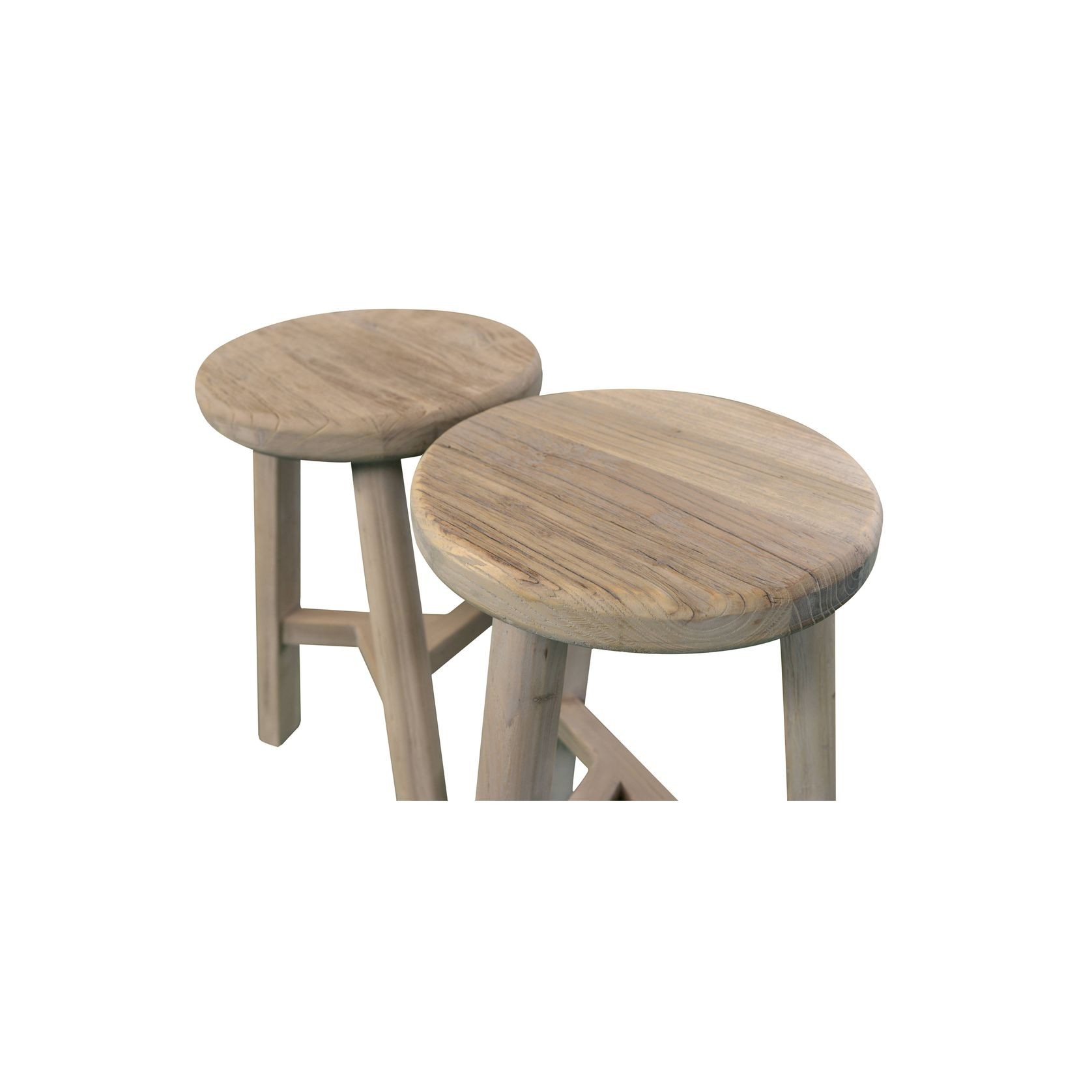 Coastline Aged Elm Round Stool gallery detail image