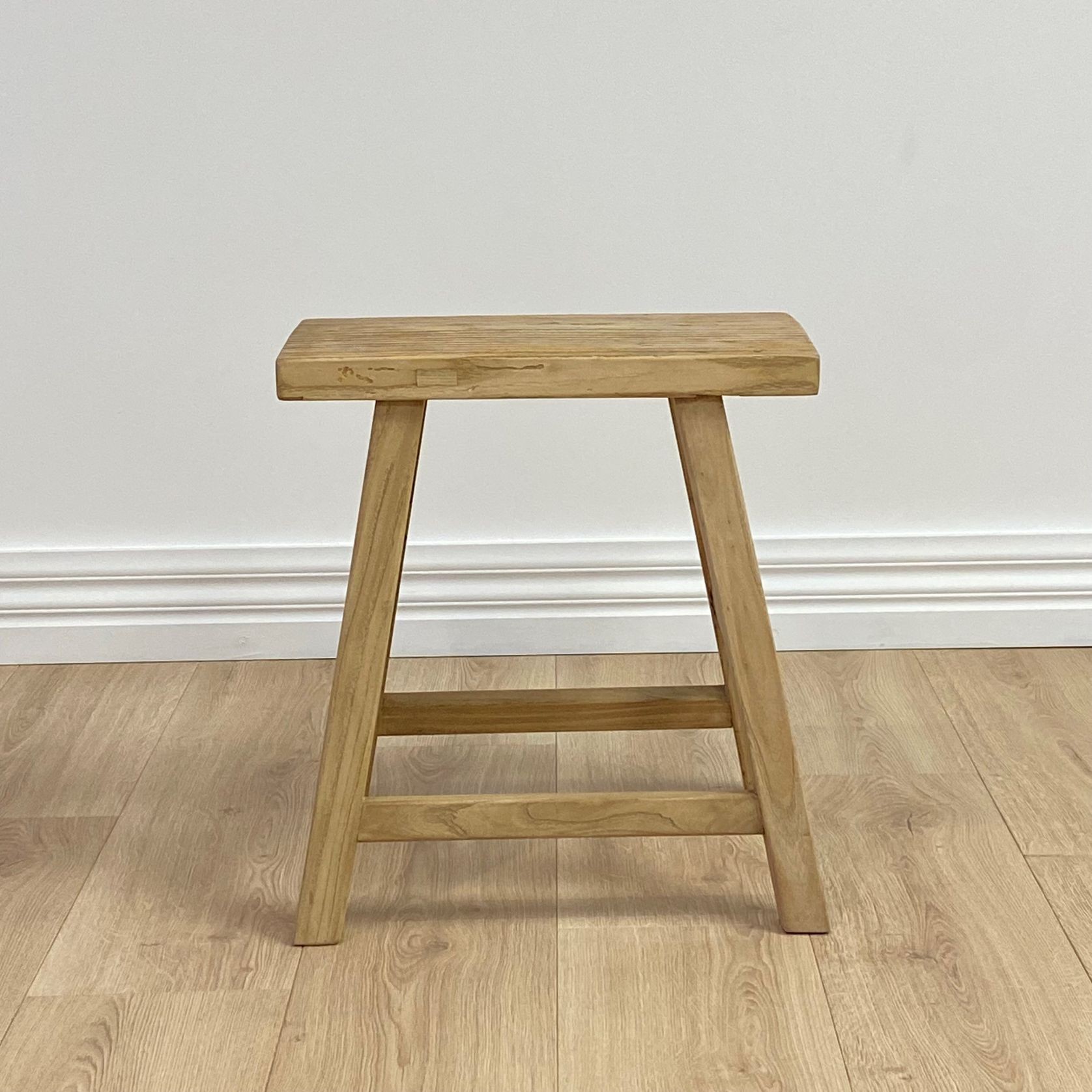 Heritage Elm Rectangle Stool gallery detail image