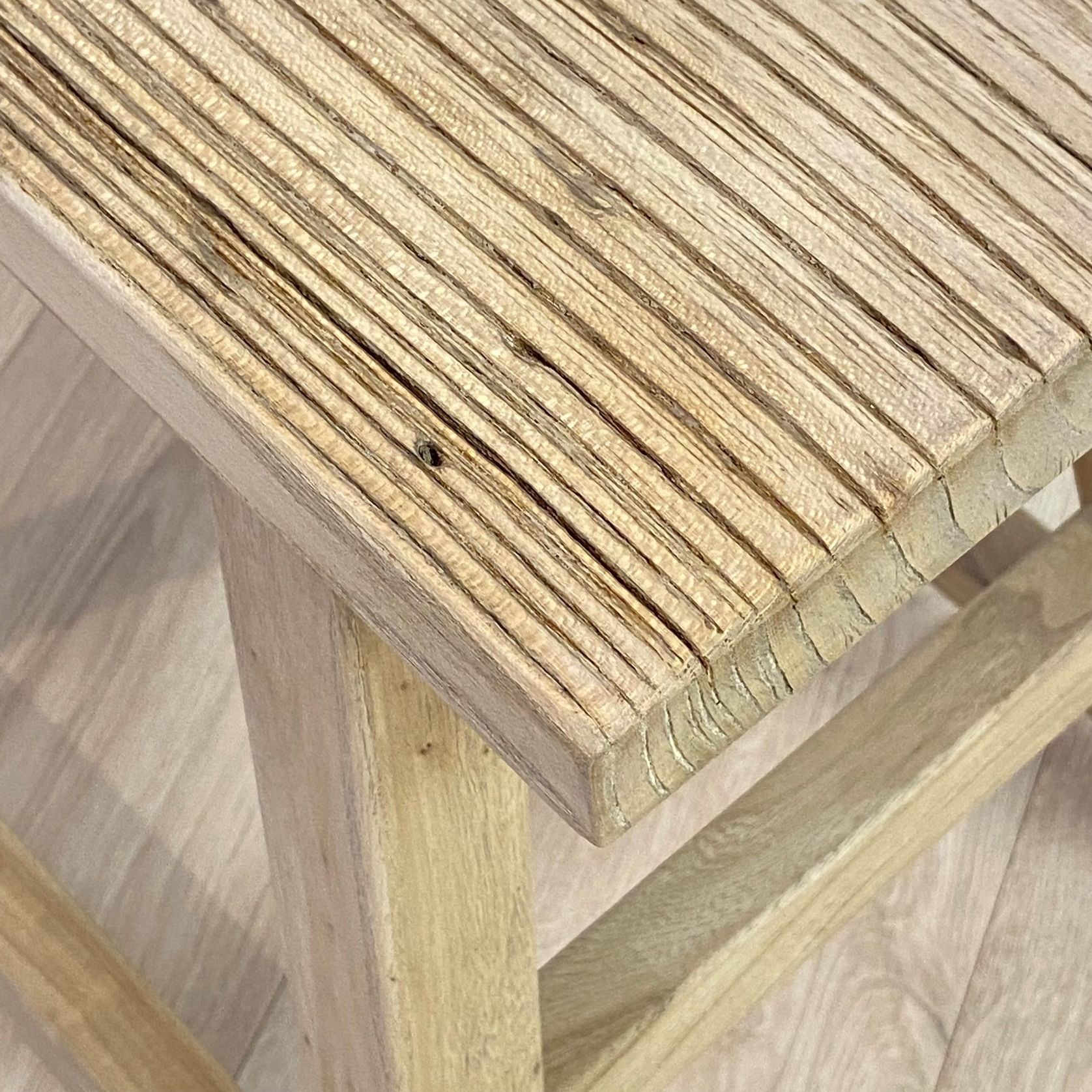 Heritage Elm Rectangle Stool gallery detail image