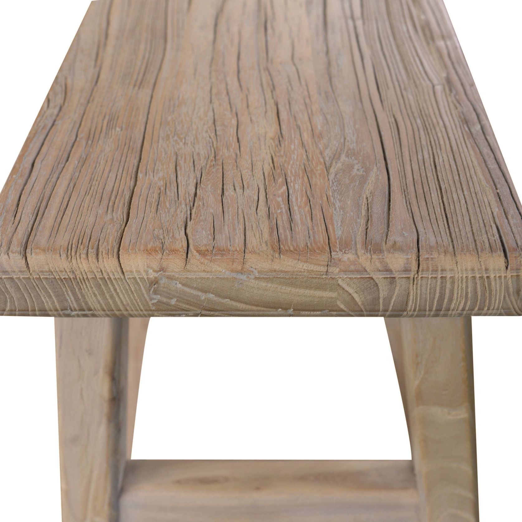 Coastline Aged Elm Rectangle Stool gallery detail image