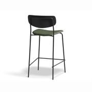 Rylie Stool Black with Vegan Leather Seat gallery detail image