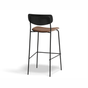 Rylie Stool Black with Vegan Leather Seat gallery detail image