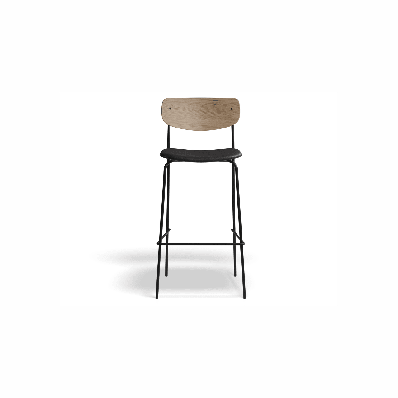 Rylie Stool Natural with Vegan Leather Seat gallery detail image