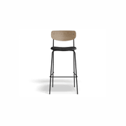Rylie Stool Natural with Vegan Leather Seat gallery detail image