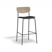 Rylie Stool Natural with Vegan Leather Seat gallery detail image