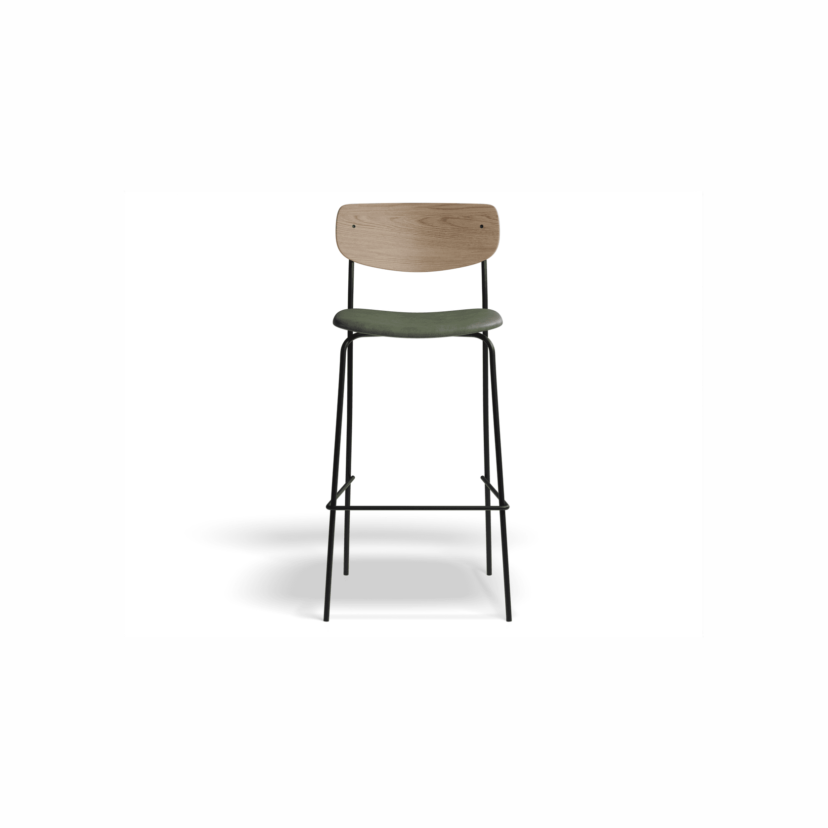 Rylie Stool Natural with Vegan Leather Seat gallery detail image