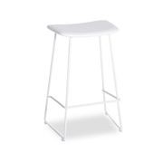 Winnie Stool White Leather - 66cm Kitchen Bench Height gallery detail image