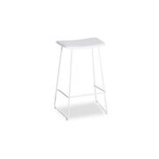Winnie Stool White Leather - 66cm Kitchen Bench Height gallery detail image