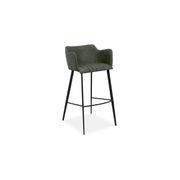 Andorra Bar Stool Vintage Green Seat - 65cm Seat Height Counter Kitchen Stool gallery detail image
