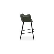 Andorra Bar Stool Vintage Green Seat - 65cm Seat Height Counter Kitchen Stool gallery detail image