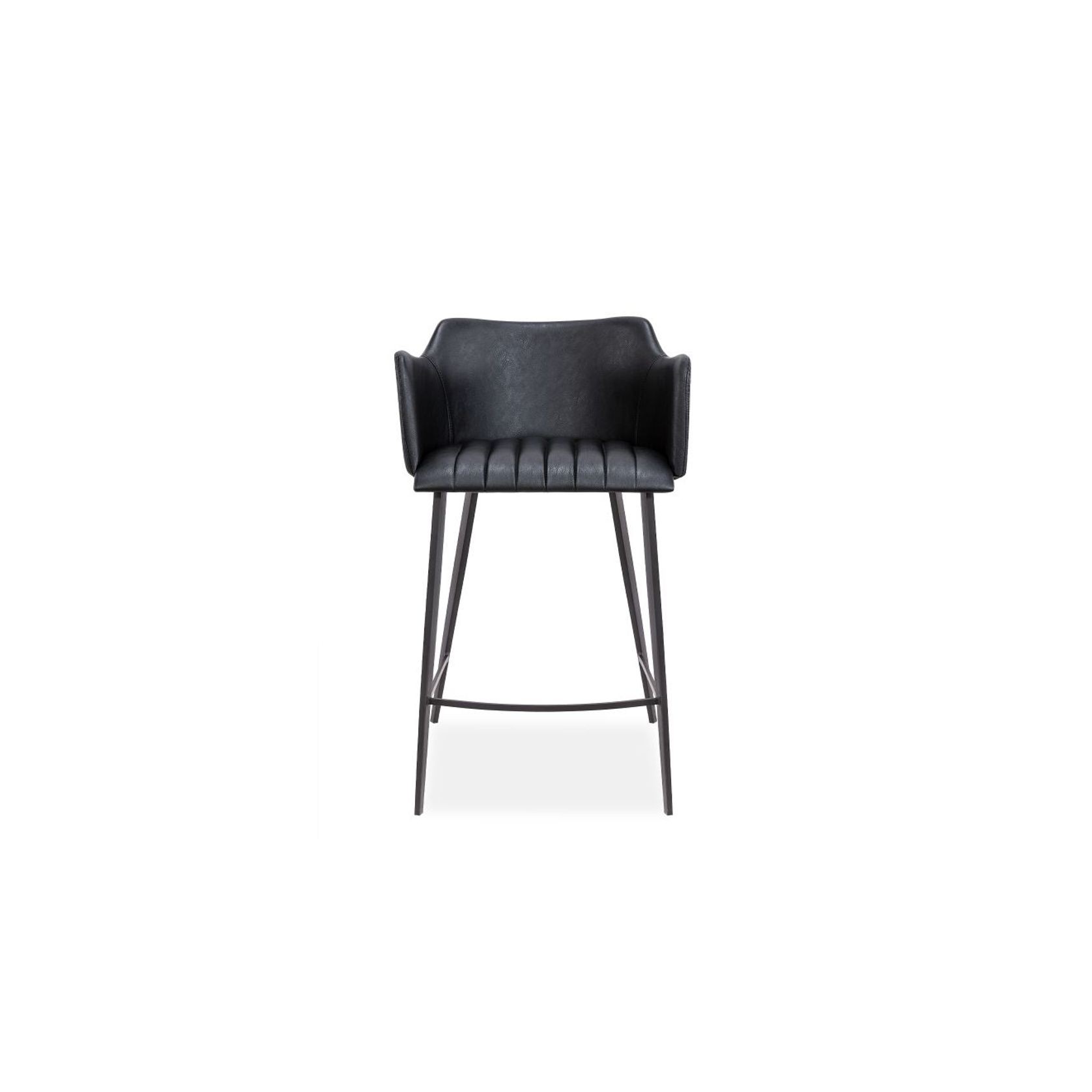 Andorra Bar Stool Vintage Black Seat - 65cm Seat Height Counter Kitchen Stool gallery detail image