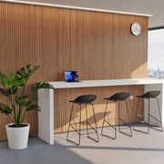 Pop Stool Black Frame and Black Shell Seat gallery detail image