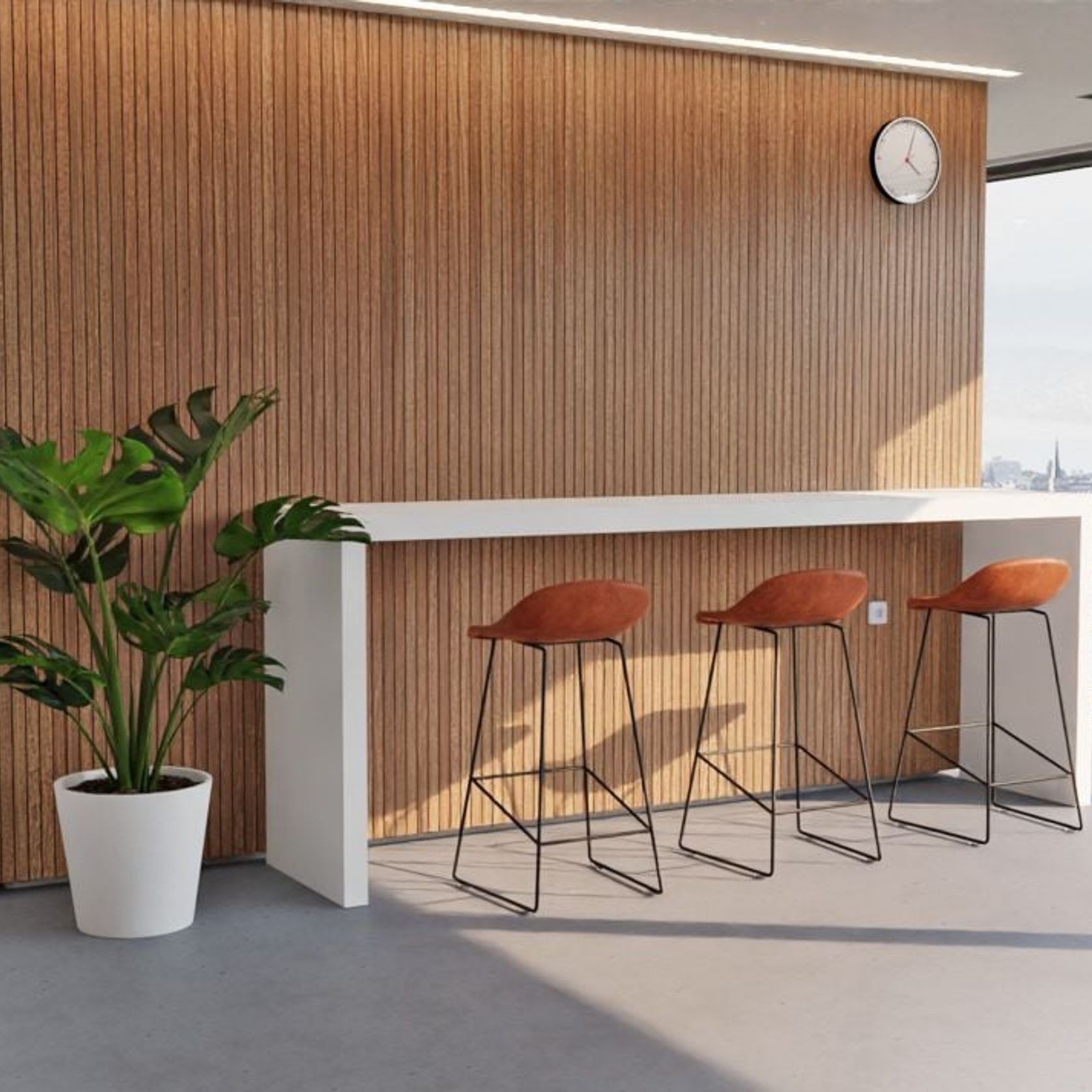 Pop Stool with Black Frame and Upholstered Vintage Tan Seat gallery detail image