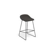 Pop Stool with Black Frame and Fabric Anthricite Seat gallery detail image