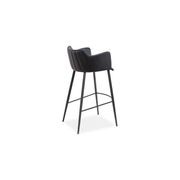 Andorra Bar Stool Vintage Black Seat - 65cm Seat Height Counter Kitchen Stool gallery detail image