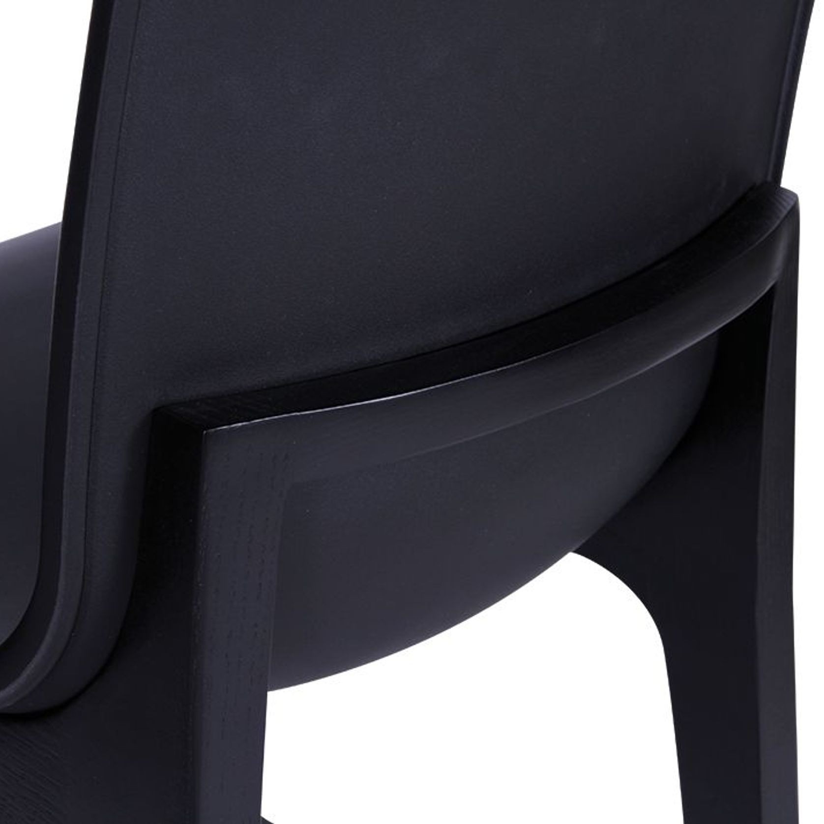 Ara Stool - Black - Black Shell - Bar Bench Seat Height 74cm - Black Seat - Black Ash legs gallery detail image