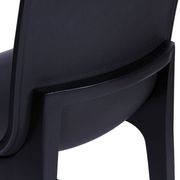 Ara Stool - Black - Black Shell - Kitchen Bench Seat Height 65cm - Black Seat - Black Ash legs gallery detail image