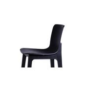 Ara Stool - Black - Black Shell - Bar Bench Seat Height 74cm - Black Seat - Black Ash legs gallery detail image