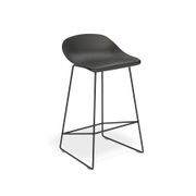 Pop Stool Black Frame and Black Shell Seat gallery detail image