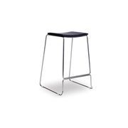 Ardent Stool - Brushed Steel - Black Pad gallery detail image
