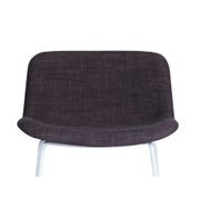 Umbria Stool - White - Charcoal Fabric  - 69cm Kitchen Bench Height gallery detail image
