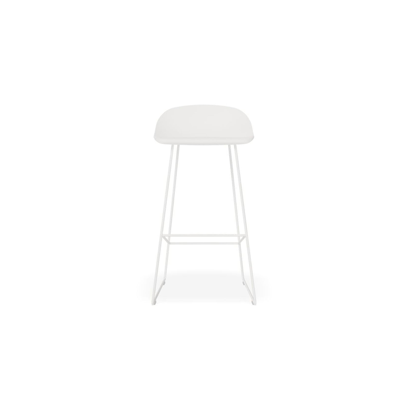 Pop Stool - White Frame and Shell Seat gallery detail image
