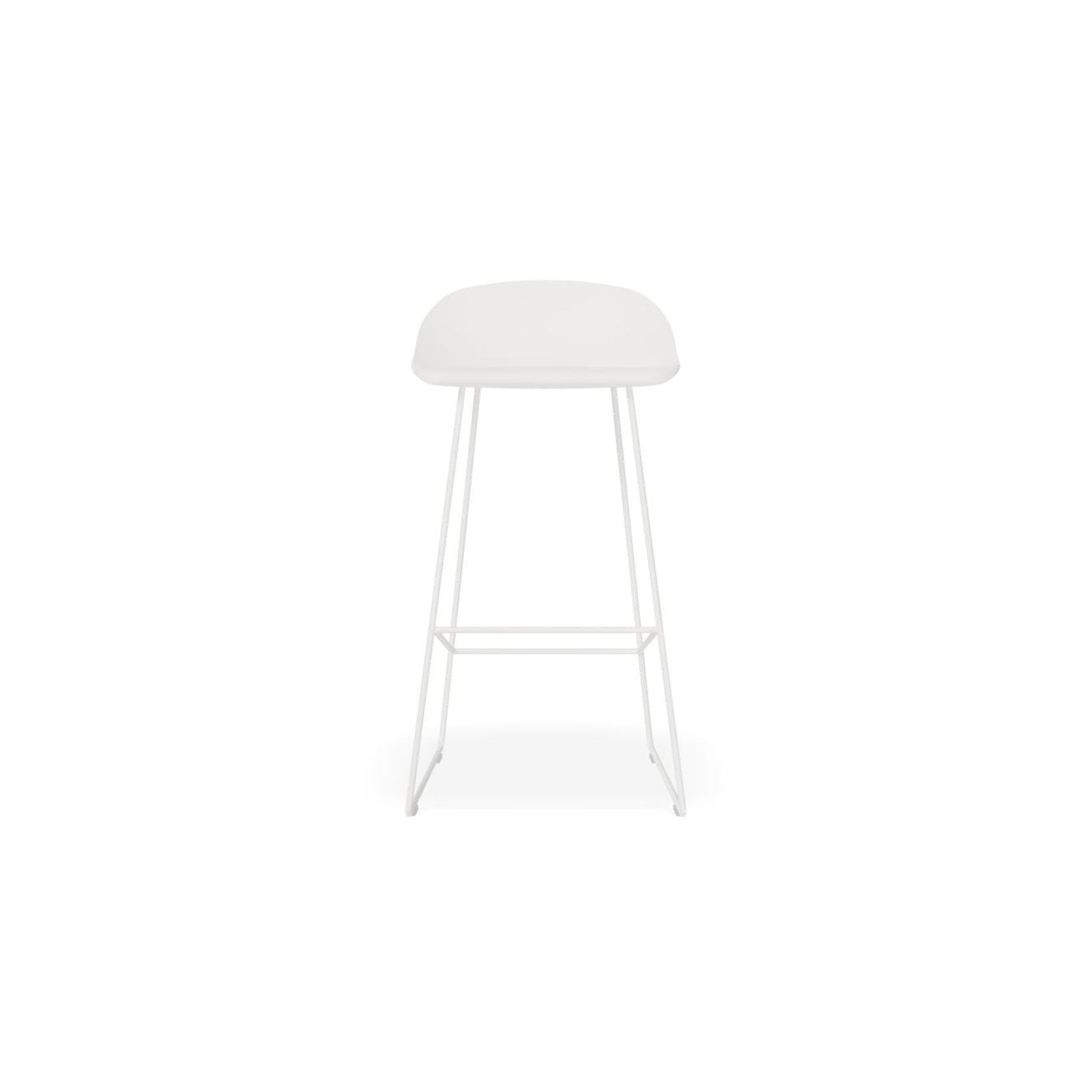Pop Stool - White Frame and Shell Seat gallery detail image