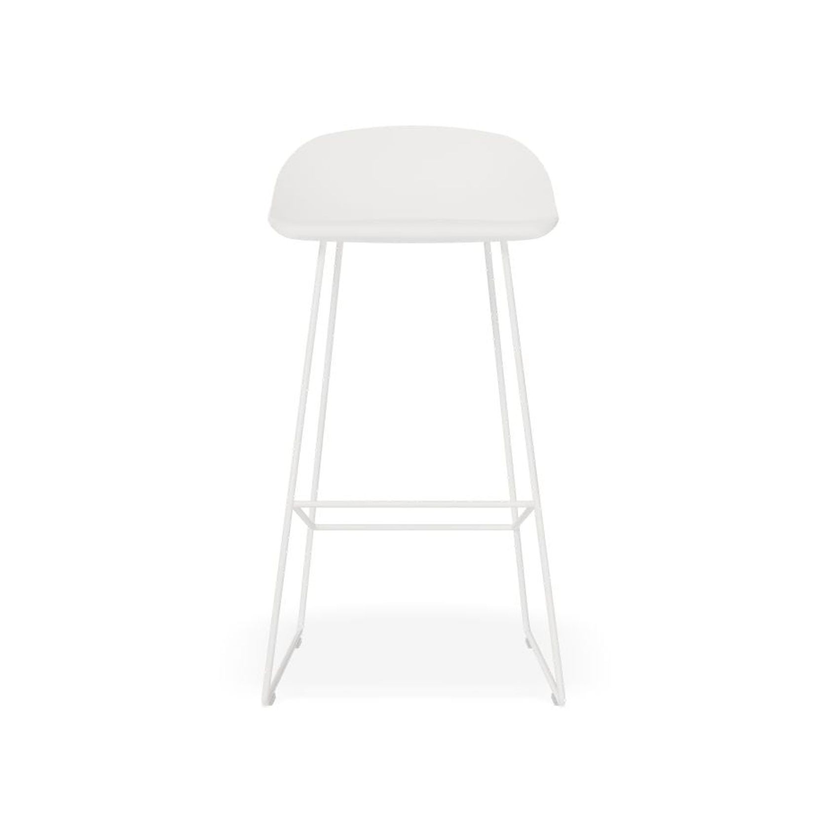 Pop Stool - White Frame and Shell Seat gallery detail image