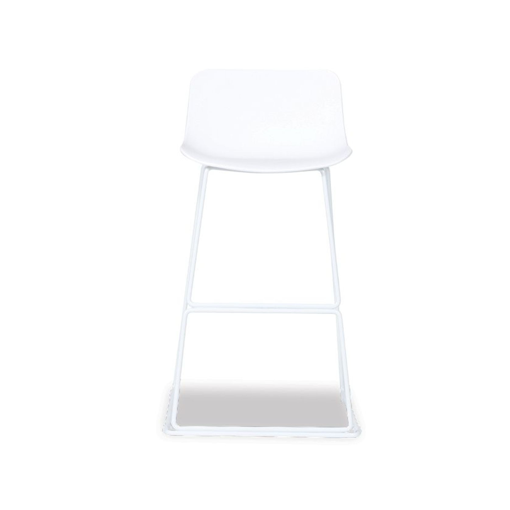 Umbria Stool - White - White Shell  - 66cm Kitchen Bench Height gallery detail image