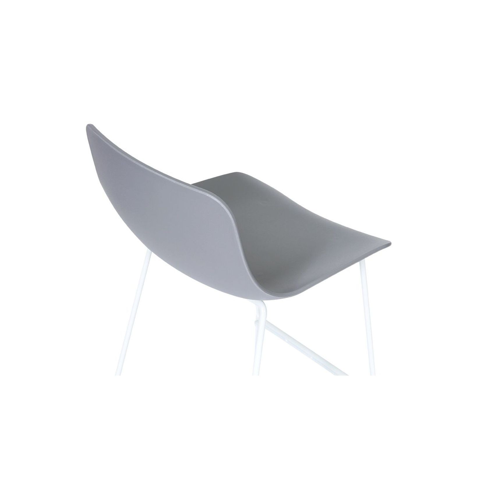 Umbria Stool - White - Grey Shell  - 66cm Kitchen Bench Height gallery detail image