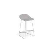 Pop Stool - Silver Grey Frame and Shell Seat gallery detail image